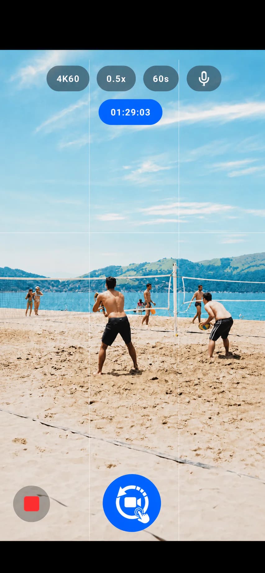 TapReplay capturando um lance de vôlei de praia